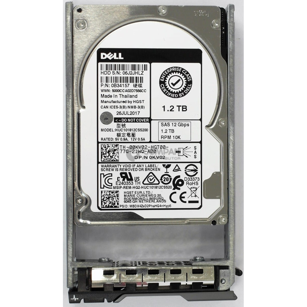 0KV02 DELL HDD 1.2TB 10K SAS 12G 2.5" SFF HOT-SWAP